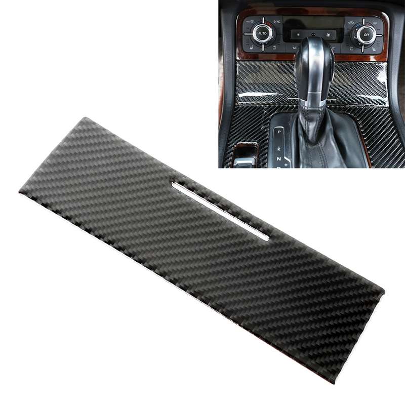 Car Carbon Fiber Gear Position Panel Decorative Sticker for Volkswagen Touareg 2011-2018