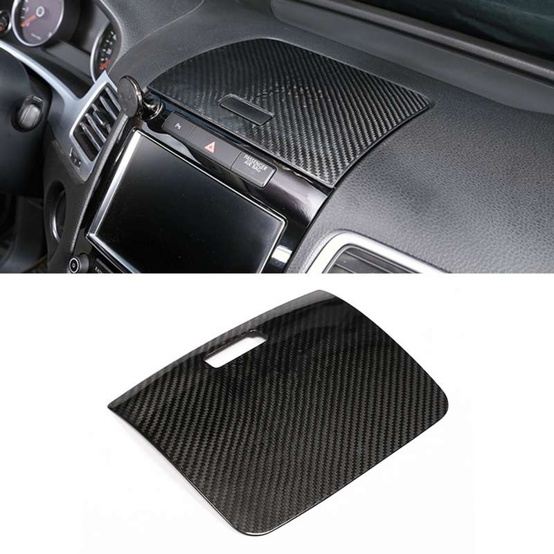 Car Carbon Fiber Instrument Panel Storage Panel Frame Decorative Sticker for Volkswagen Touareg 2011
