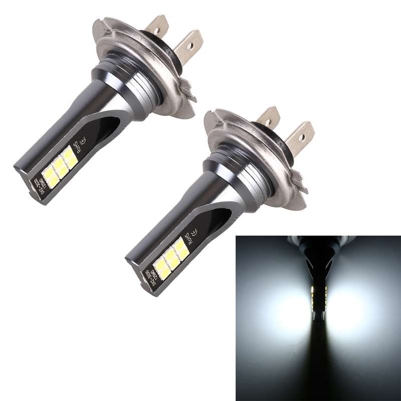 2 PCS H7 DC12V-24V / 12W / 3000K / 800LM 12LEDs SMD-3030 Car LED Fog Light (White Light)