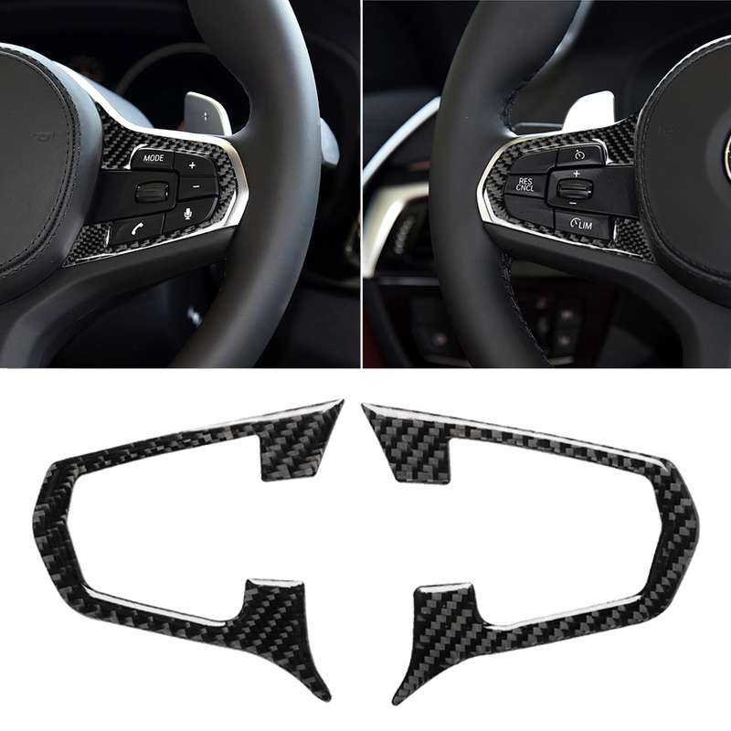 Car Carbon Fiber Steering Wheel Button Configuration A Decorative Sticker for BMW 5 Series G30/G38 X