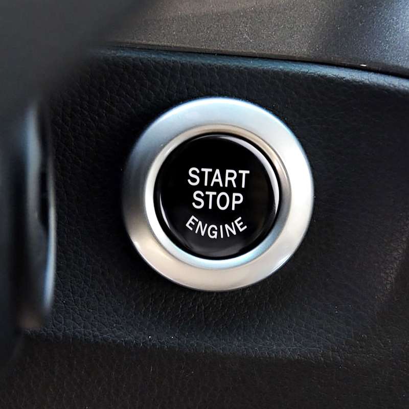Car Engine Start Key Push Button Cover for BMW G / F Chassis, without Start and Stop (Black)