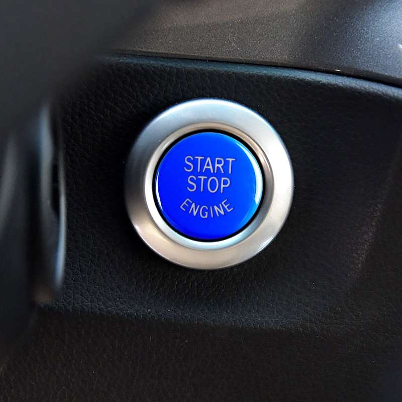 Car Engine Start Key Push Button Cover for BMW G / F Chassis, without Start and Stop (Black)