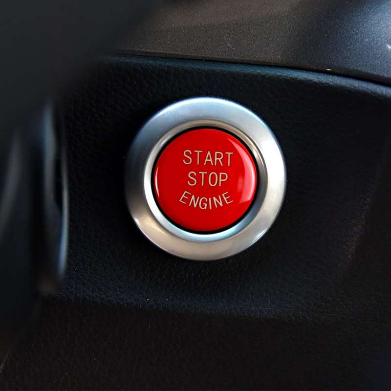 Car Engine Start Key Push Button Cover for BMW G / F Chassis, without Start and Stop (Black)