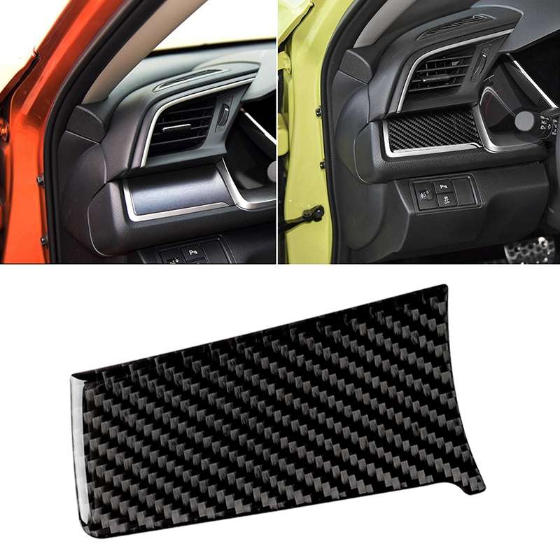 Car Carbon Fiber Central Control Left Stripe Decorative Sticker for Honda Tenth Generation Civic 201