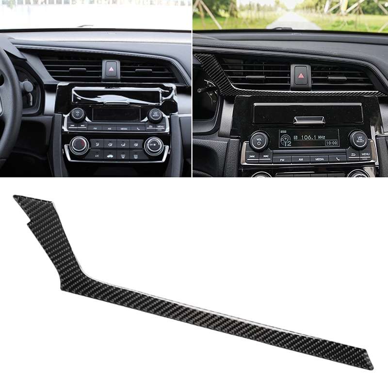Car Carbon Fiber Central Control Air Outlet Below Decorative Sticker for Honda Tenth Generation Civi
