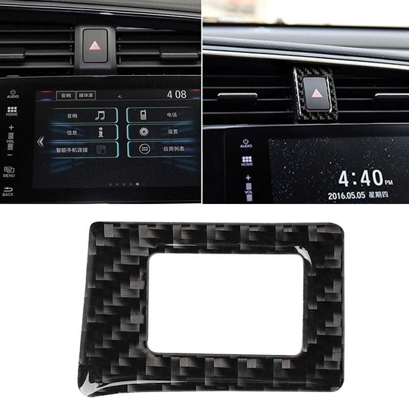 Car Carbon Fiber Double Flash Frame Decorative Sticker for Honda Tenth Generation Civic 2016-2019