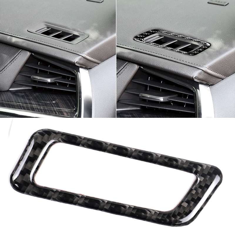 Car Carbon Fiber Air Outlet Decorative Sticker for Cadillac XT5 2016-2017, Left Drive