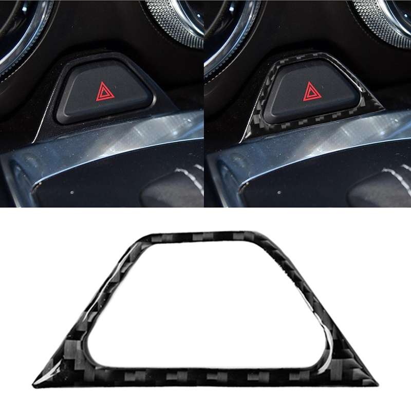 Car Carbon Fiber Warning Light Decorative Sticker for Chevrolet Camaro 2017-2019