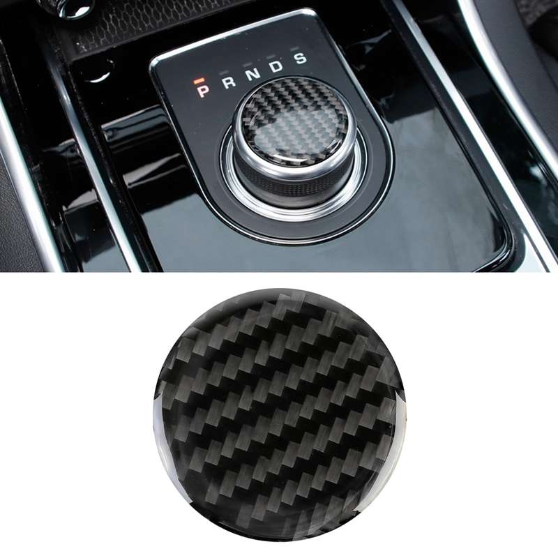Carbon Fiber Car Gear Decorative Sticker for Jaguar F-PACE 2016-2020