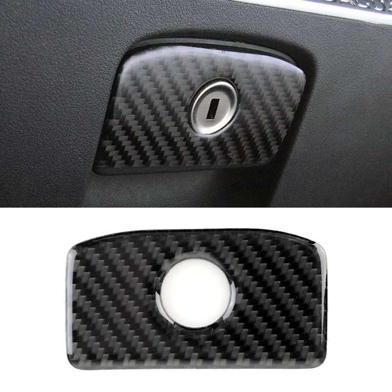 Carbon Fiber Car Storage Box Decorative Sticker for Jaguar F-PACE 2016-2020