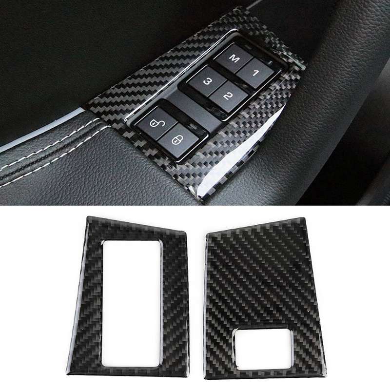 Carbon Fiber Car Memory Lock Panel Decorative Sticker for Jaguar F-PACE 2016-2020