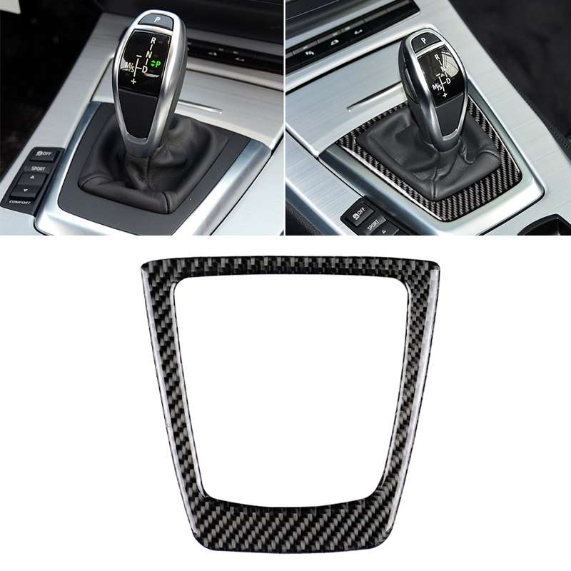 Car Carbon Fiber Gear Position Panel Solid Color Decorative Sticker for BMW Z4 2009-2015