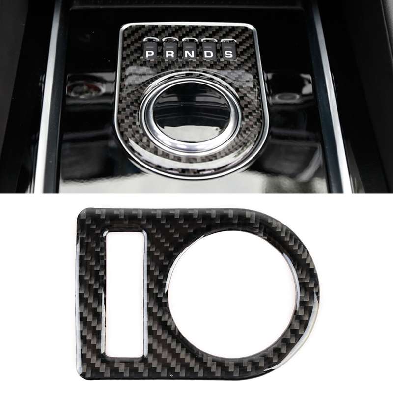 Carbon Fiber Car Gear Display Decorative Sticker for Jaguar F-PACE 2016-2020