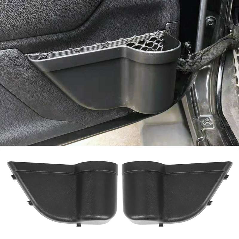 2 PCS Car Door Cup Holder Auto Storage Box Multi-use Tools Organizer Boxes for Jeep Wrangler JK 2011