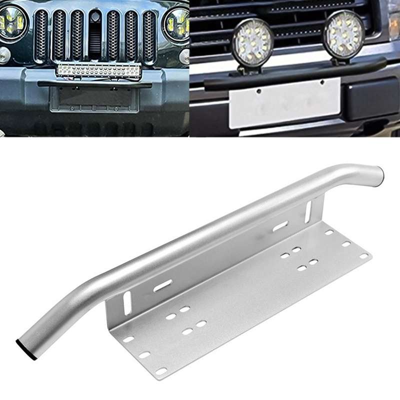 Universal Car License Plate Plastic Bracket Frame Holder Stand Mount (Black)