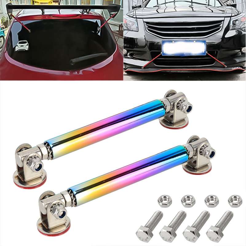 2 PCS Car Modification Adhesive Surrounded Rod Lever Front and Rear Bars Fixed Front Lip Back Shovel