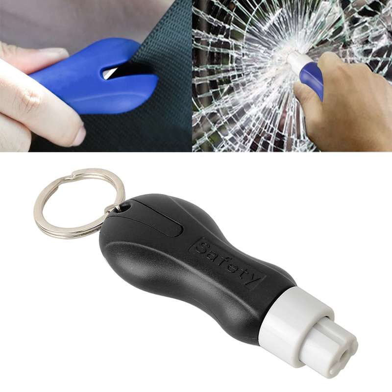 2 in 1 Mini Car Safety Rescue Hammer Life Saving Escape Emergency Hammer Seat Belt Cutter Window Gla