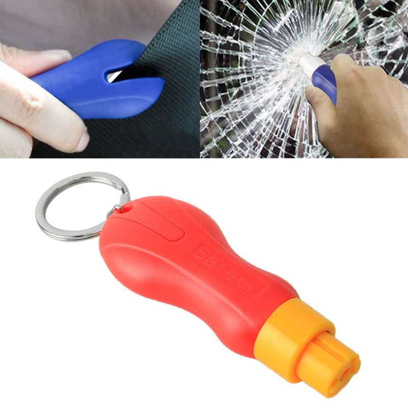 2 in 1 Mini Car Safety Rescue Hammer Life Saving Escape Emergency Hammer Seat Belt Cutter Window Gla