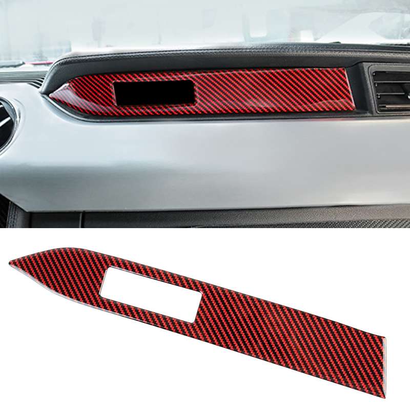 Car Carbon Fiber Vice Driving Seat Nameplate Decorative Sticker for Ford Mustang 2015-2020, Left-han