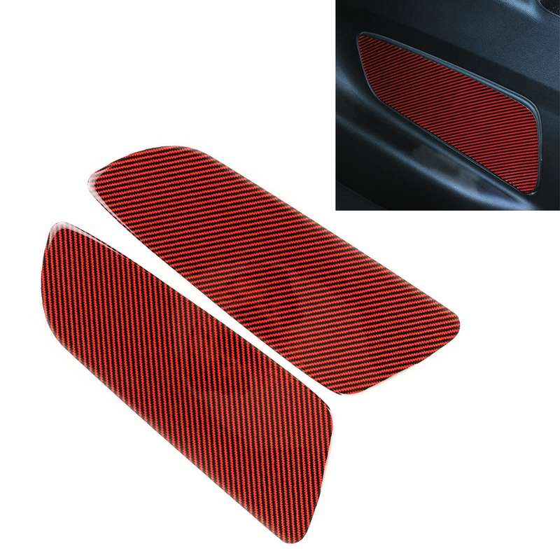 2 in 1 Car Carbon Fiber Rear Cover Decorative Sticker for Ford Mustang 2015-2020