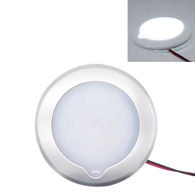 DC 9-30V 4.5W 3000-3300K IP67 Marine RV Dimmable 150mm LED Dome Light Ceiling Lamp, with Touch Contr