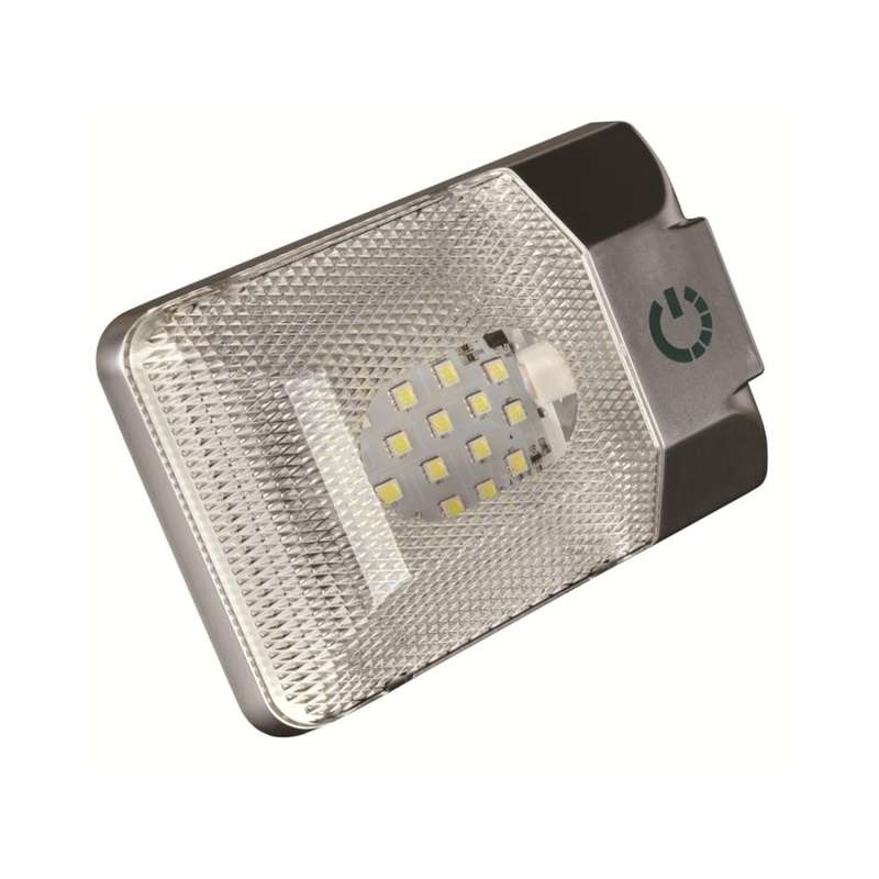 D4376S DC11-18V 3.6W 6000-6500K IP50 24LEDs SMD-5050 Marine RV Dimmable LED Dome Light Ceiling Lamp,