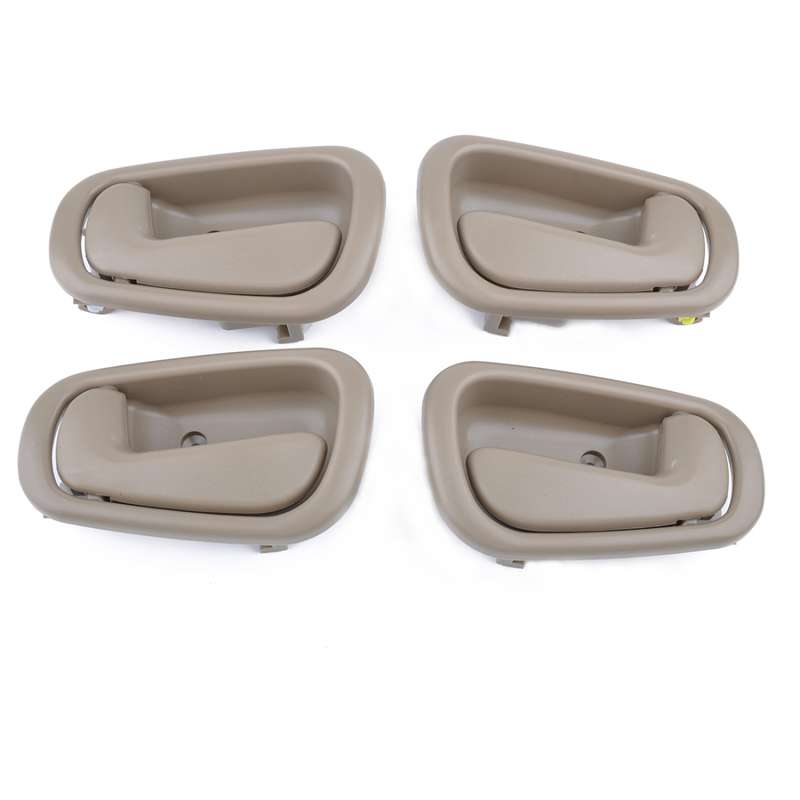 4 PCS Car Inner Door Handles 69205-02050RH / 69206-02050LH for Toyota Corolla 1998-2002 (Beige)