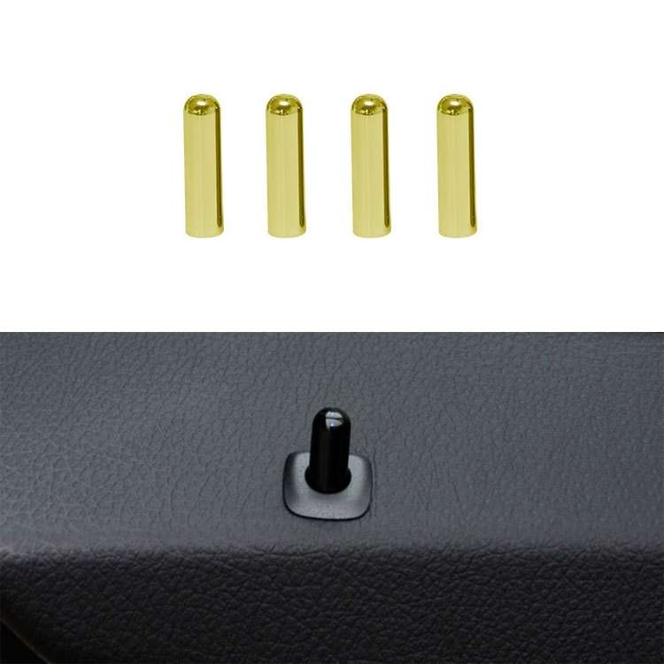 4 in 1 Car Door Latch Pin Door Screw Knob Cap Cover Trim for BMW F10, Left Driving (Silver)