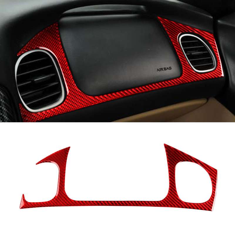 Carbon Fiber Car Front Passenger Seat Air Outlet Sticker for Chevrolet Corvette C5 1998-2004, Left D