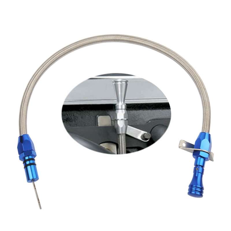 Car Flexible Stainless Transmission Gearbox Oil Dipstick 530mm Oil Measuring Rod for Chevrolet(Black
