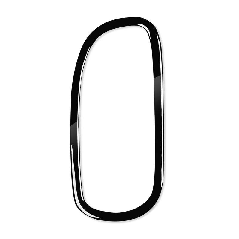 For Chevrolet Corvette C5 1998-2004 Car Driver Side Door Air Outlet Ring Decorative Sticker, Left Dr