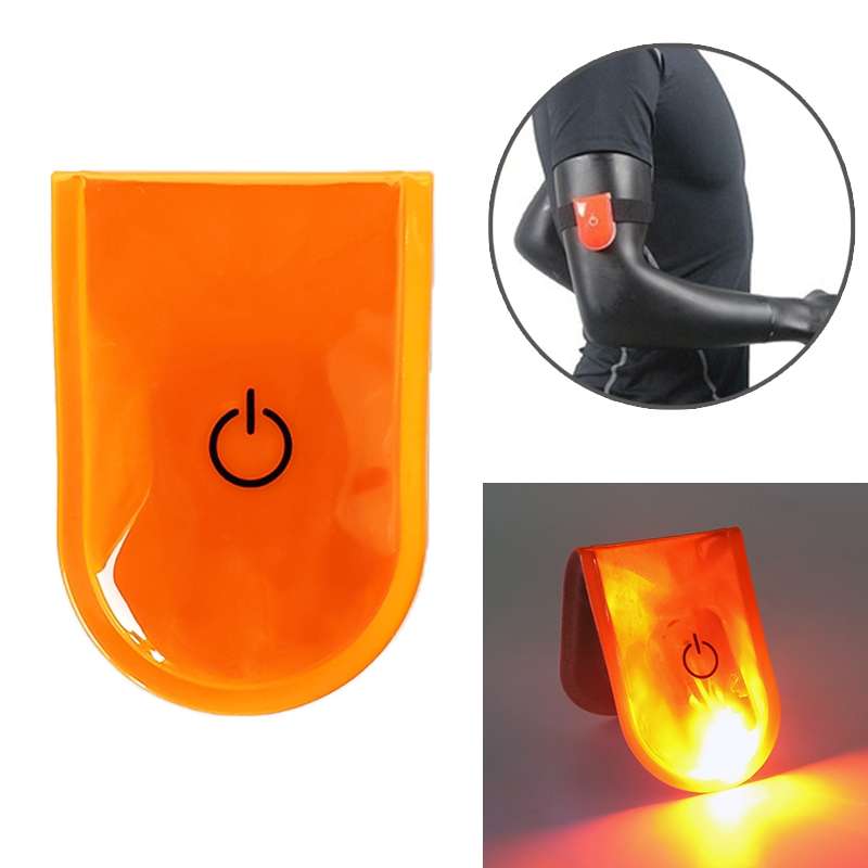 2 PCS Outdoor Night Running Safety Warning Light LED Illuminated Magnet Clip Light (Colour)
