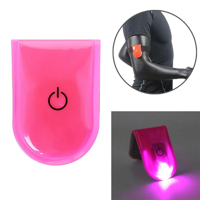 2 PCS Outdoor Night Running Safety Warning Light LED Illuminated Magnet Clip Light (Colour)