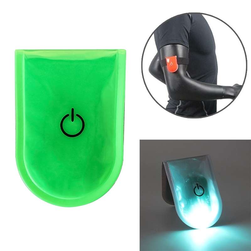 2 PCS Outdoor Night Running Safety Warning Light LED Illuminated Magnet Clip Light (Colour)