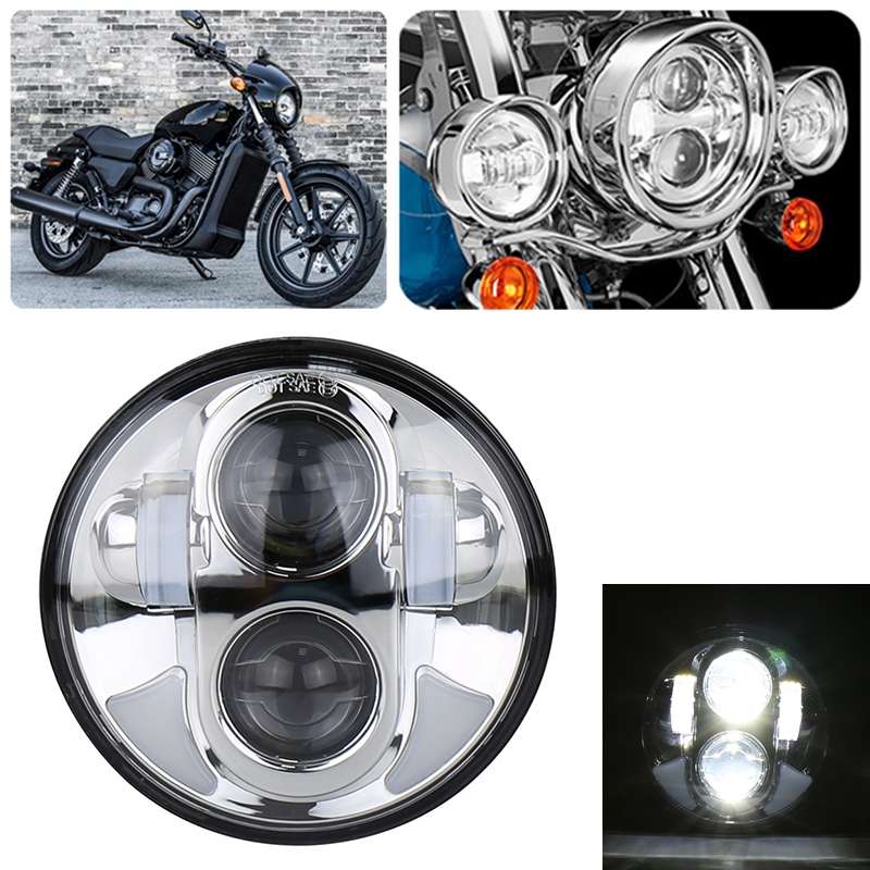 5.75 inch DC12V 6000K-6500K 40W Car LED Headlight for Harley (Black)