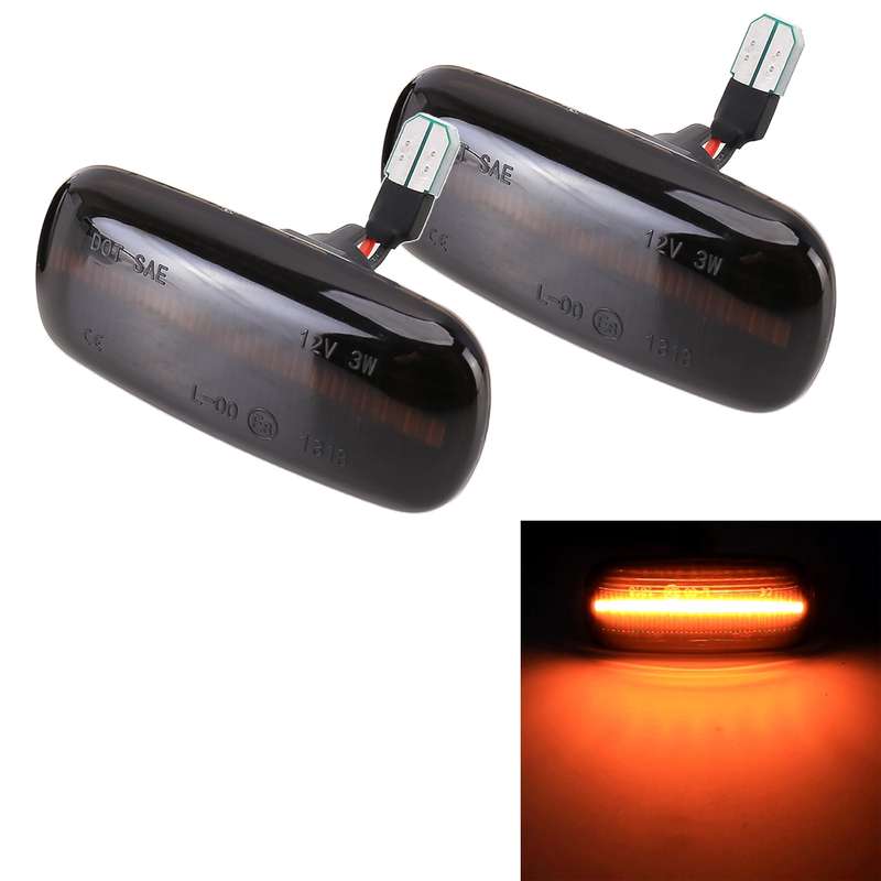 2 PCS DC12V / 3W Car LED Dynamic Blinker Side Lights Flowing Water Turn Signal Light for Audi, Yello