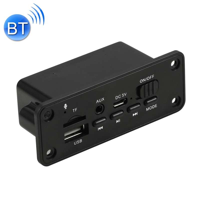 Car 5V 2x3W Audio MP3 Player Decoder Board FM Radio TF USB 3.5mm AUX, with Bluetooth and Recording C