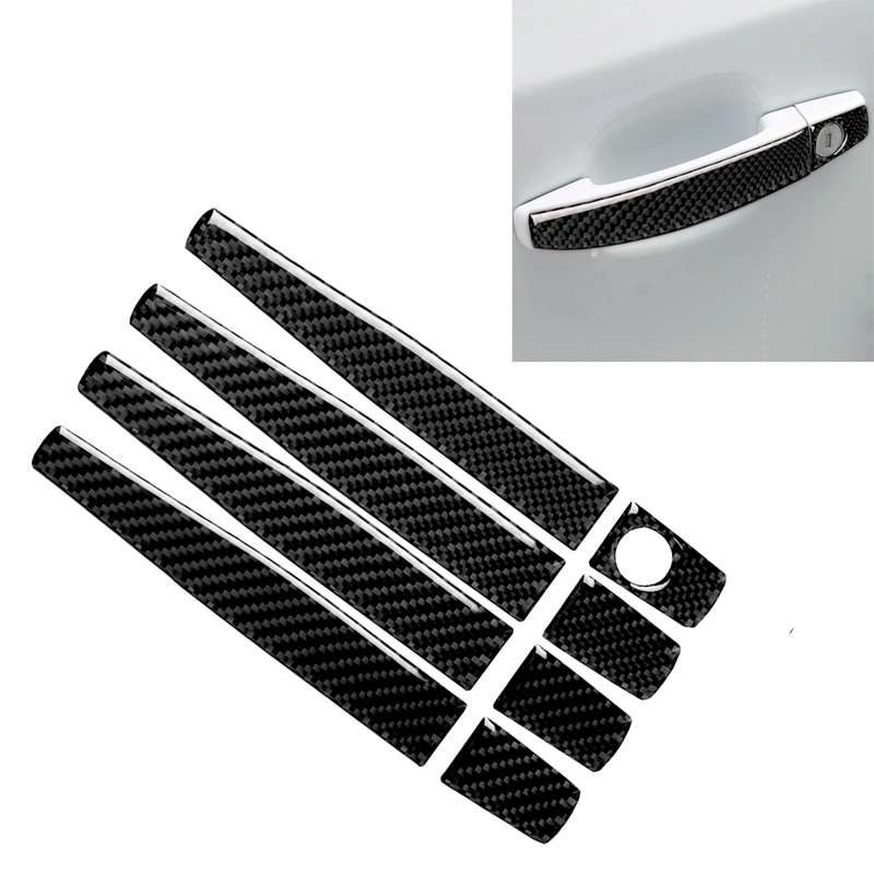 Car Carbon Fiber Door Handle Decorative Sticker for Chevrolet Cruze 2009-2015, Left and Right Drive