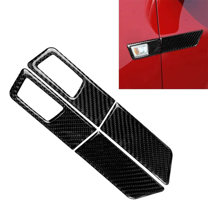 4 in 1 Car Carbon Fiber Turn Light Panel Decorative Sticker for Chevrolet Cruze 2009-2015, Left and