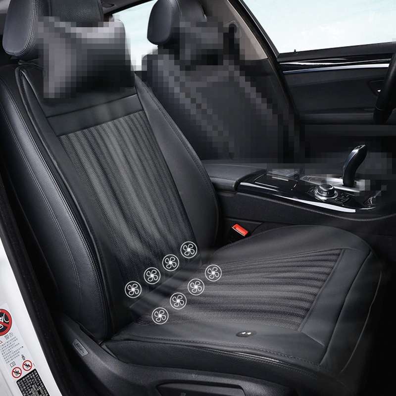 Car 12V Cushion Summer USB Breathable Ice Silk Seat Cover, Eight Fans + Ventilation and Refrigeratio