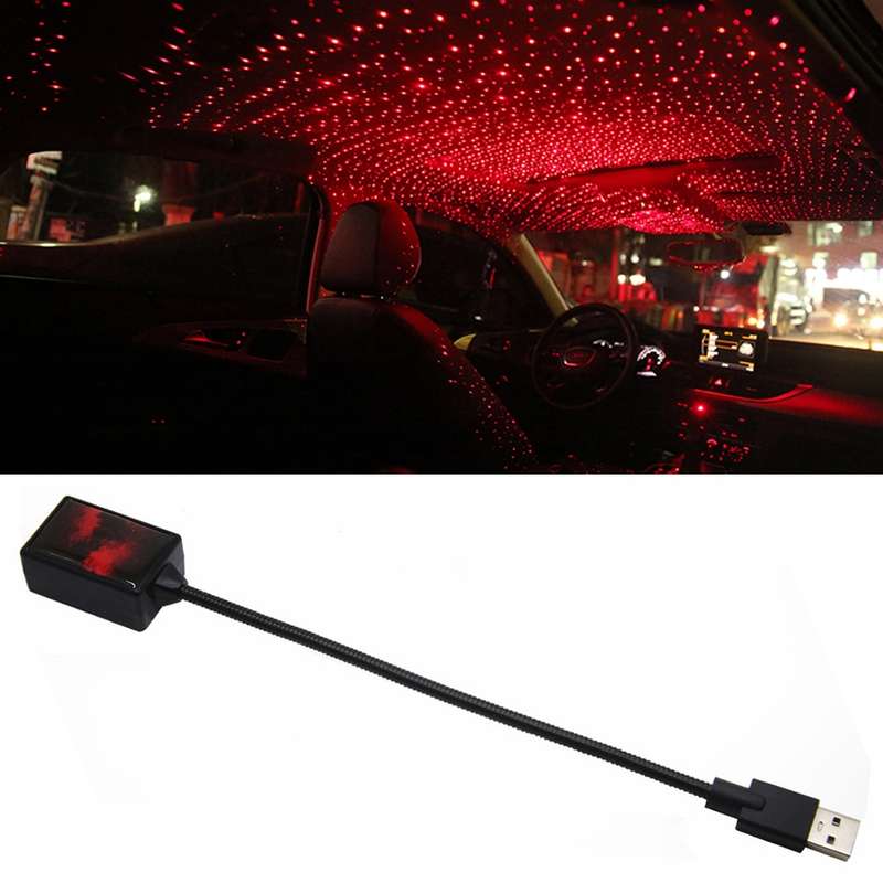5V 0.1W IPX4 Car Rotating Star Lights Starry Sky Atmosphere Lamp (Blue Light)