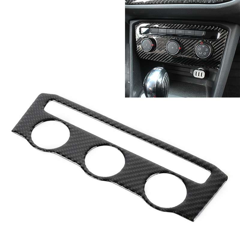 Car Carbon Fiber Air Conditioning Panel Decorative Sticker for Volkswagen Tiguan L, Low Configuratio