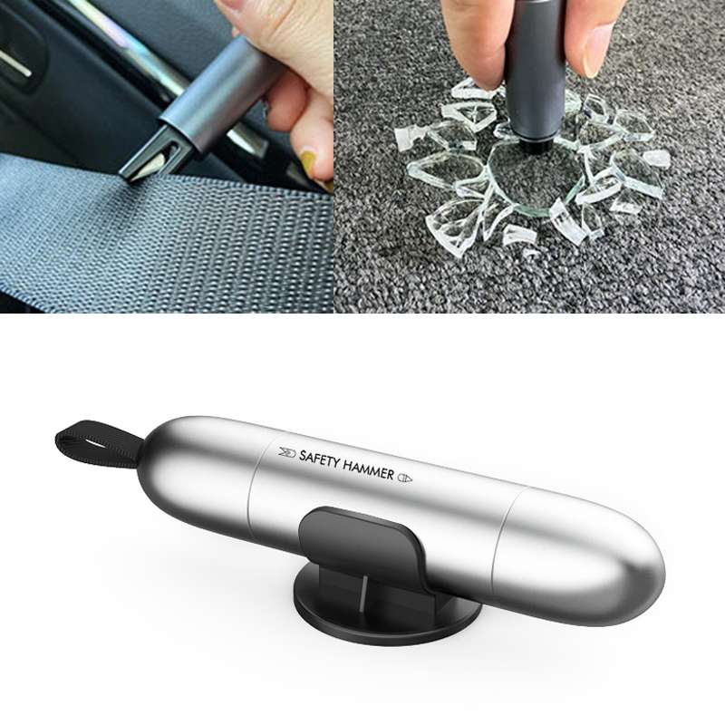 2 in 1 Car Multifunctional Safety Rescue Hammer Life Saving Escape Emergency Hammer Seat Belt Cutter