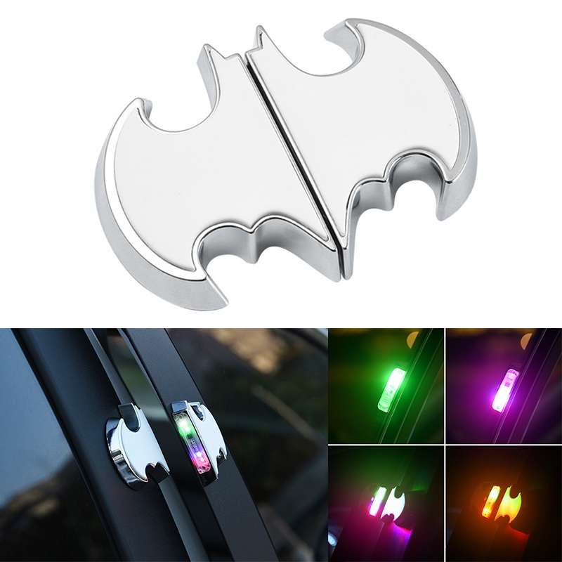 2 PCS Car LED Door Warning Lights Anti-collision Door Opening Lamp Flashing Lights (Black)