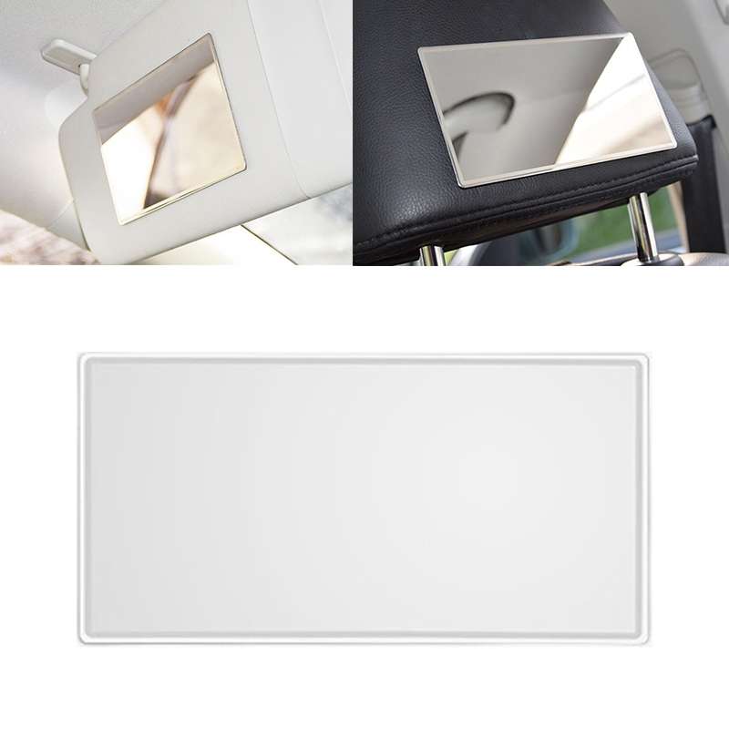 Portable Car Sunshade Makeup Mirror Stainless Steel Vanity Mirror, Size: 110 x 65mm