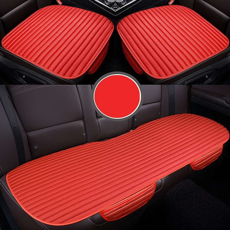 3 in 1 Car Seat Cushion Free Binding Half Inclusive Seat Mat Set (Black)