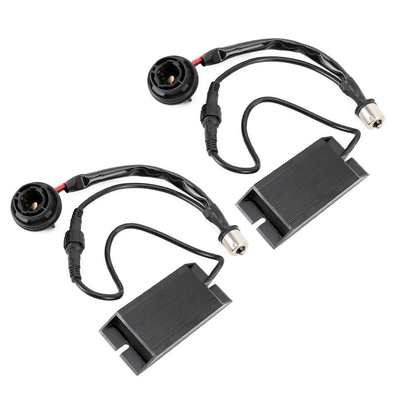 2 PCS 1156 / BAU15S DC12V 50W 6 Ohms Turn Signal / Reversing Light / Brake Light Split Dual Resistan
