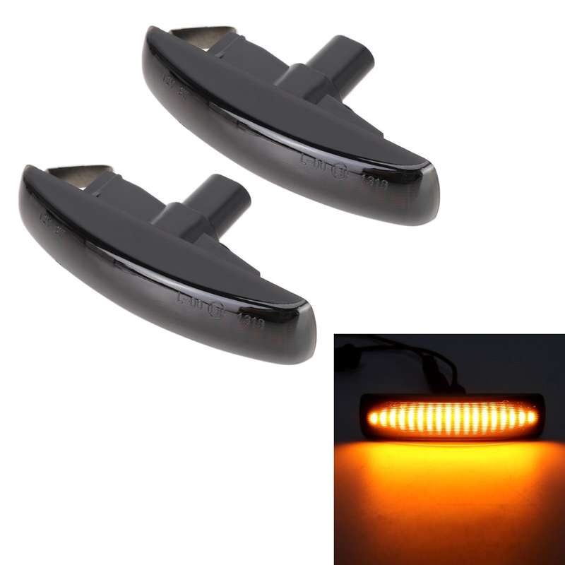 2 PCS DC12V / 3W Car LED Dynamic Blinker Side Lights Flowing Water Turn Signal Light for Land Rover,