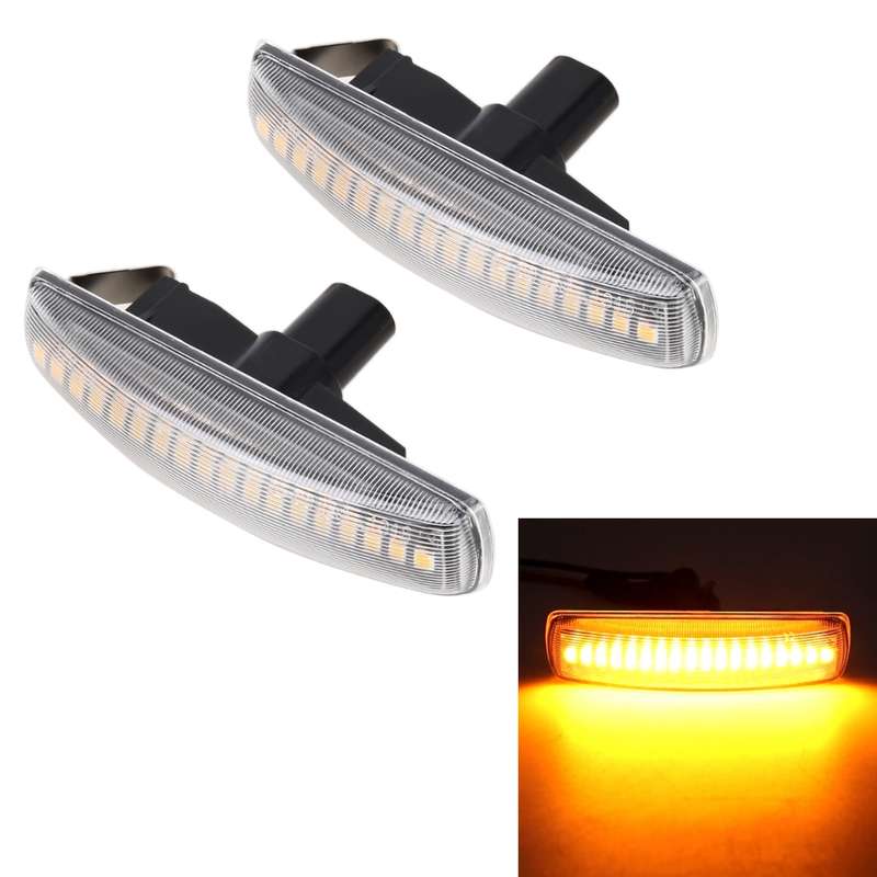 2 PCS DC12V / 3W Car LED Dynamic Blinker Side Lights Flowing Water Turn Signal Light for Land Rover,