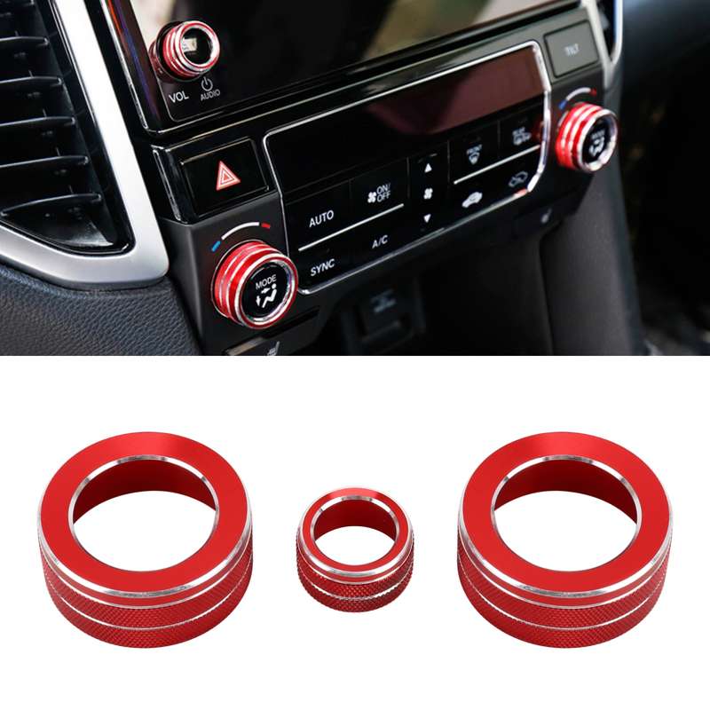 3 PCS Car Metal Air Conditioner Knob Case for Honda AVANCIER / URV (Blue)